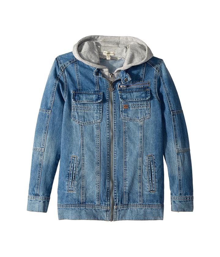 Appaman Kids - Denim Jacket With Sweatshirt Hood