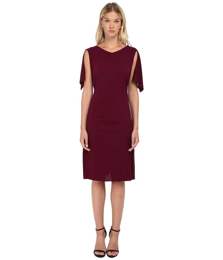 Zac Posen - Flowey Short Bat-winged Cocktail Dress