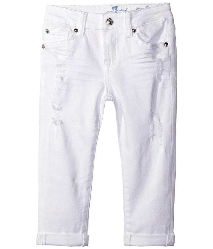 7 For All Mankind Kids - Josefina Boyfriend Jeans In Destructed White