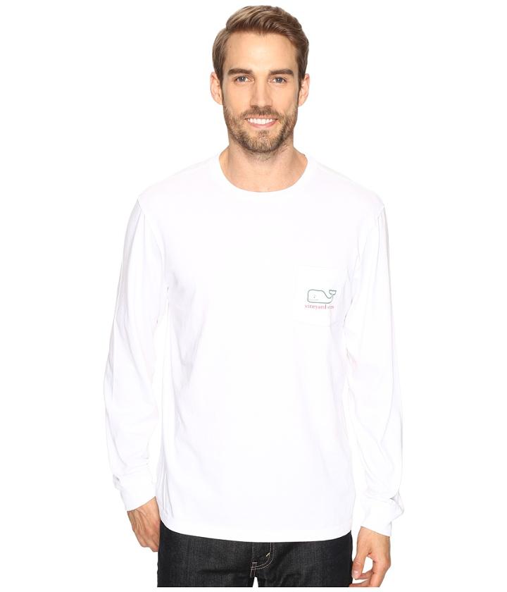 Vineyard Vines - Long Sleeve Bearded Santa Whale Pocket T-shirt