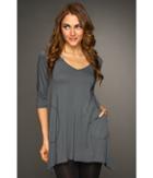 Allen Allen - 3/4 Sleeve V-angled Tunic