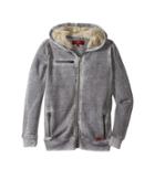 7 For All Mankind Kids - Hooded Long Sleeve Full Zip Burnout Fleece-lined Sweatshirt