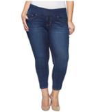 Jag Jeans Plus Size - Plus Size Nora Skinny Ankle Pull-on Jeans W/ Laser Print In Dot Stripe