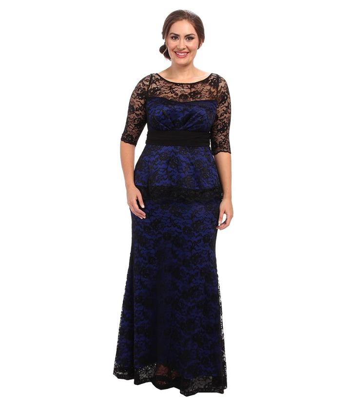 Kiyonna Astoria Lace Peplum Gown
