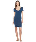 Michael Stars - Flame Wash Short Sleeve Ruched Mini Dress