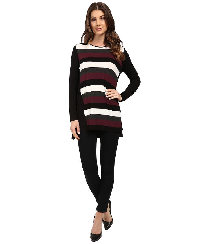 Vince Camuto - Long Sleeve Chalk Stripe Tunic