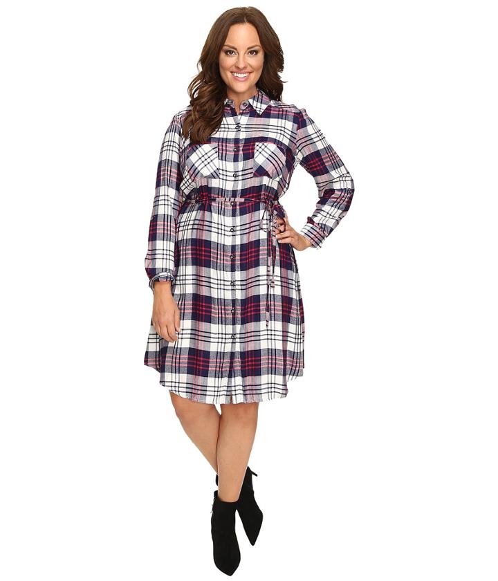 Christin Michaels - Plus Size Lakeland Plaid Dress