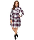 Christin Michaels - Plus Size Lakeland Plaid Dress