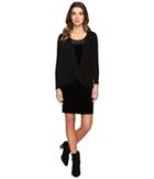 Mod-o-doc - Stretch Velvet Double Layer Twist Front Dress