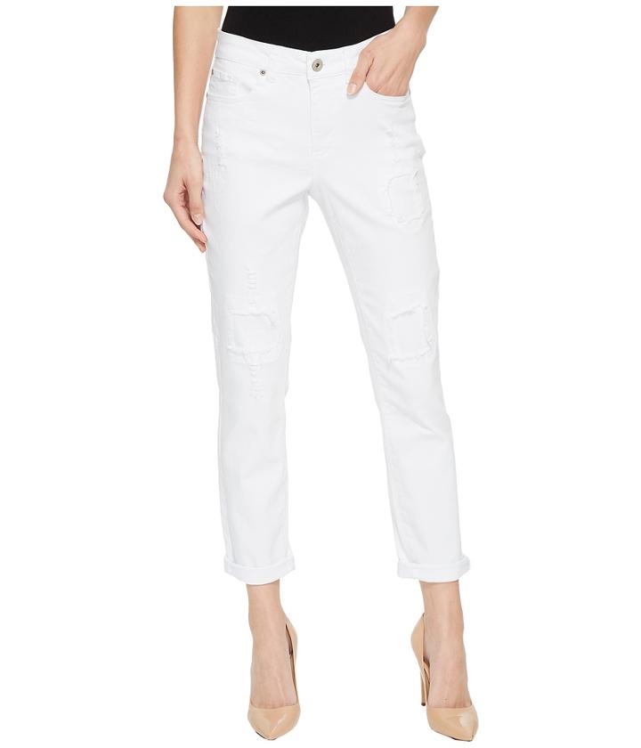 Tribal - 25 Stretch Twill Five-pocket Boyfriend Pants In White