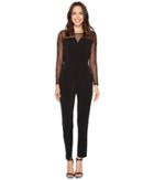Michael Michael Kors - Mesh Combo Wrap Jumpsuit