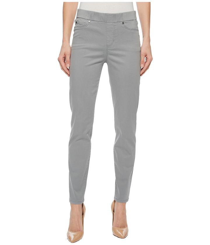 Liverpool - Chloe Ankle Pull-on Leggings In Stretch Peached Satin In Sharkskin