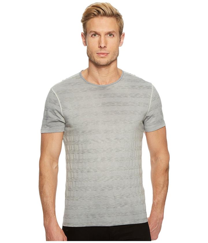 John Varvatos Star U.s.a. - Short Sleeve Striped Crew Reverse Spray K3589u1b