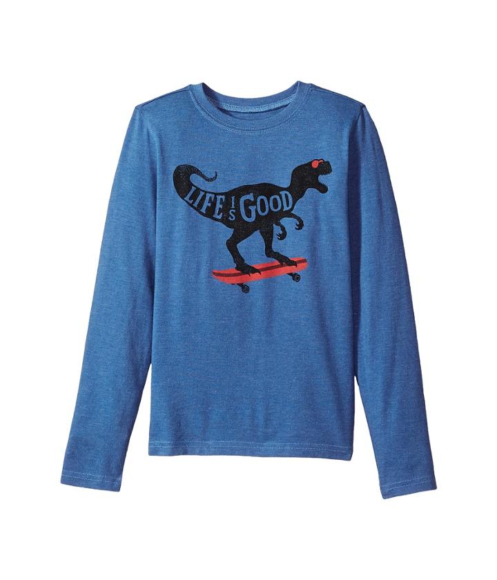 Life Is Good Kids - T-rex Skater Long Sleeve Crusher Tee
