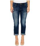 Kut From The Kloth - Petite Amy Crop Straight Leg Roll Up Frey Jeans In Celebration