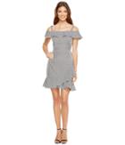 Donna Morgan - Off Shoulder Dress With Asymmetrical Ruffle Skirt