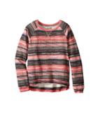 Lucky Brand Kids - Printed Striped Sweatshirt In Burnout Baby Terry