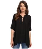 Karen Kane - Lace-up Roll Tab Top