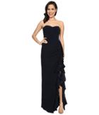 Badgley Mischka - Side Slit Ruffle Dress