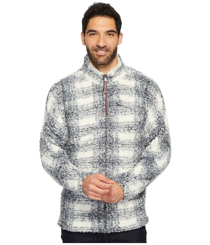 True Grit - Frosty Tipped Pile Big Plaid 1/4 Zip Pullover