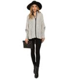 Only - Stormy Long Sleeve Zip Knit Poncho