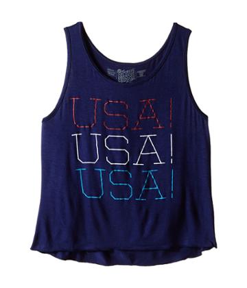 The Original Retro Brand Kids - Swingy Rayon Usa Tank Top