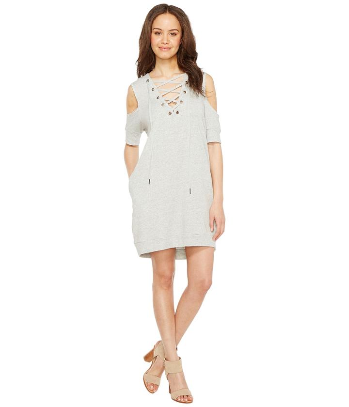 Blank Nyc - Sweatshirt Dress With Lace Detailing In Negative Space