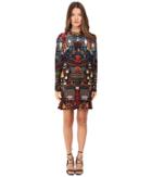 Dsquared2 - Samurai Printed Long Sleeves Dress