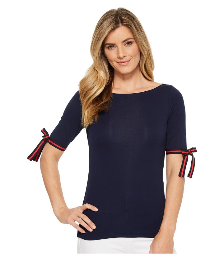 Lauren Ralph Lauren - Tie-sleeve Cotton Top