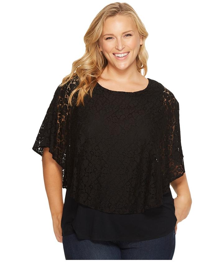 Karen Kane Plus - Plus Size Layered Lace Top