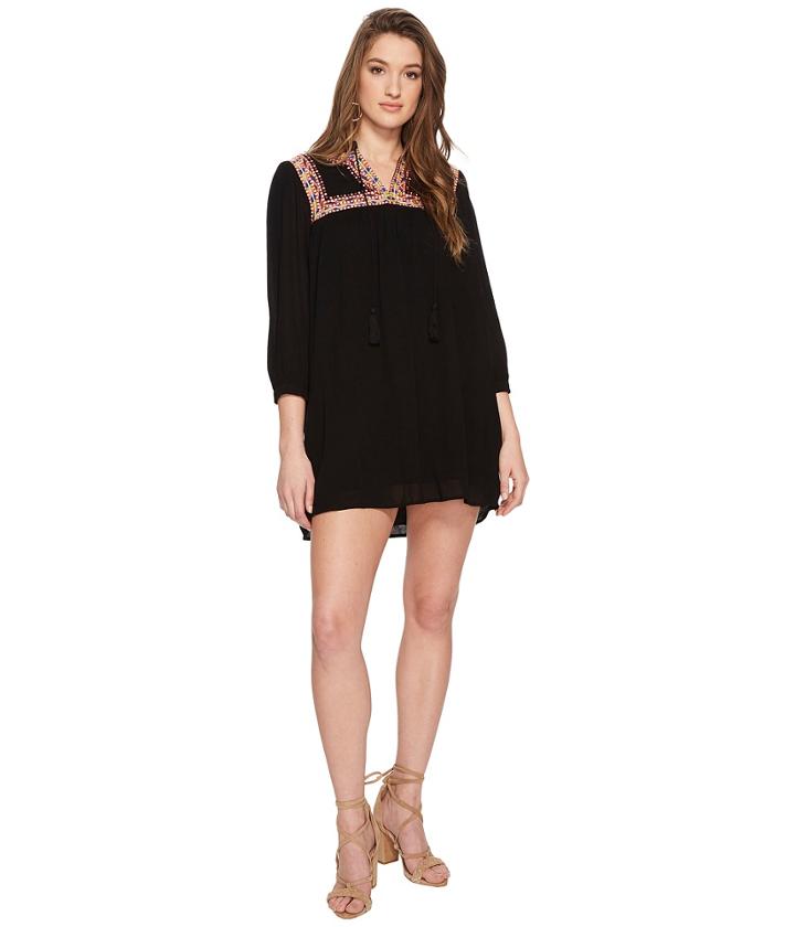 Jack By Bb Dakota - Saenz Embroidered Neck And Yoke Dress