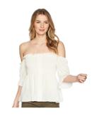 1.state - Off Shoulder Button Down Top With Smocking