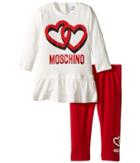 Moschino Kids - Logo Tee W/ Flounce And Leggings Set