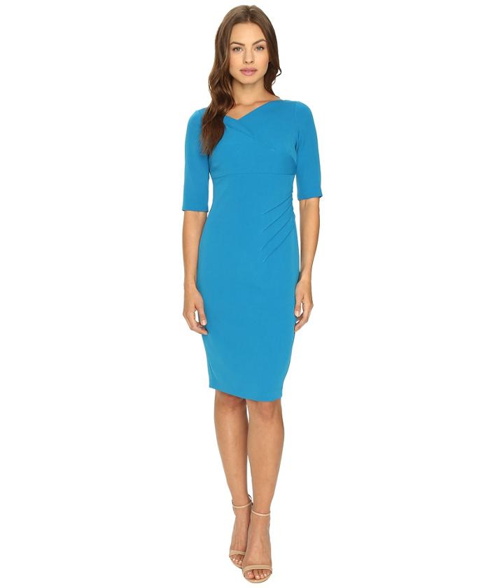 Adrianna Papell - Minimalist Origami Neckline Sheath Dress