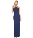 Aidan Mattox - Crepe Halter Column Gown