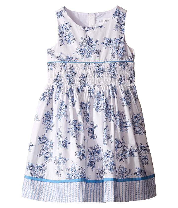 Us Angels - Cotton Poplin Tank Dress W/ Smock Waist Full Skirt