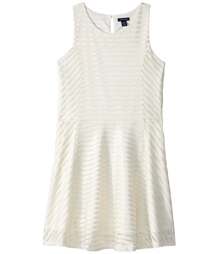 Tommy Hilfiger Kids - Sheer Directional Stripe Dress