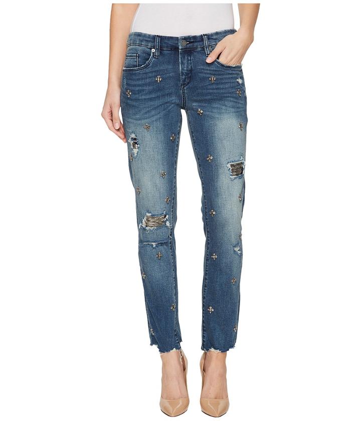 Blank Nyc - Cropped Girlfriend With Sew On Jewels In Charm School