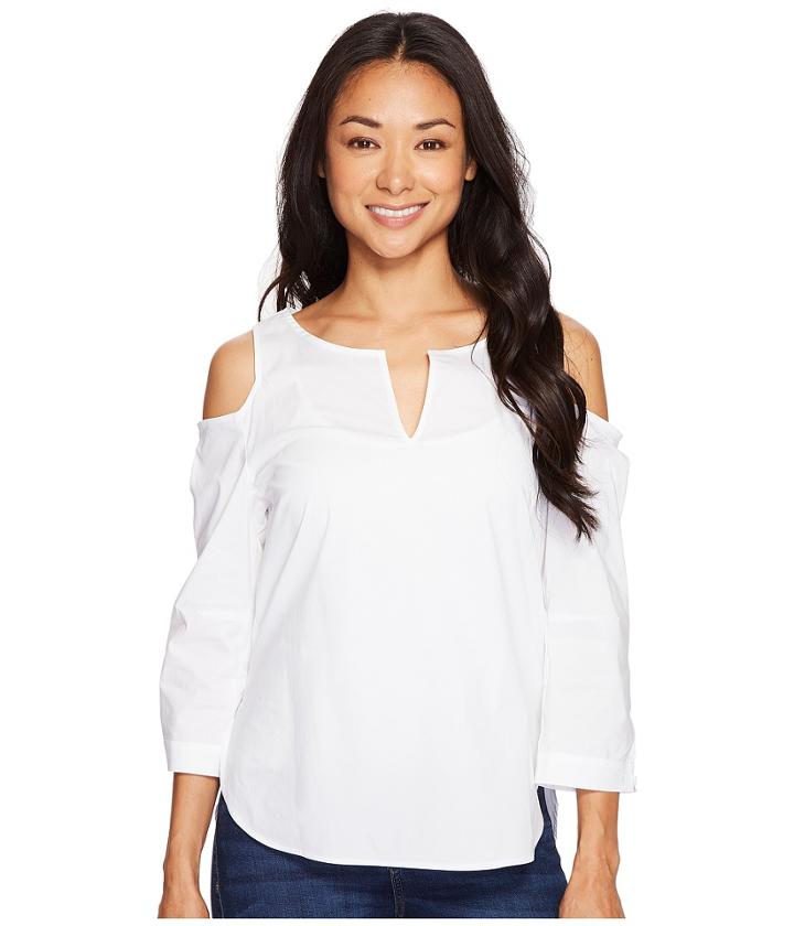 Nydj Petite - Petite Agnes Cold Shoulder Top
