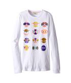 Fendi Kids - Long Sleeve T-shirt W/ Monster Faces Graphic