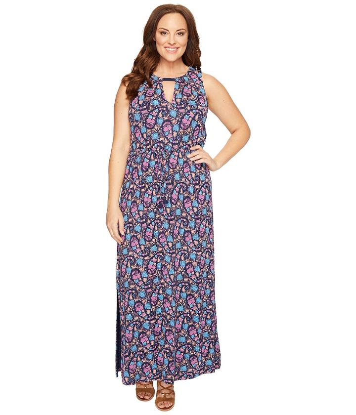 Lucky Brand - Plus Size Floral Print Long Dress