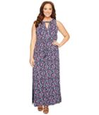 Lucky Brand - Plus Size Floral Print Long Dress