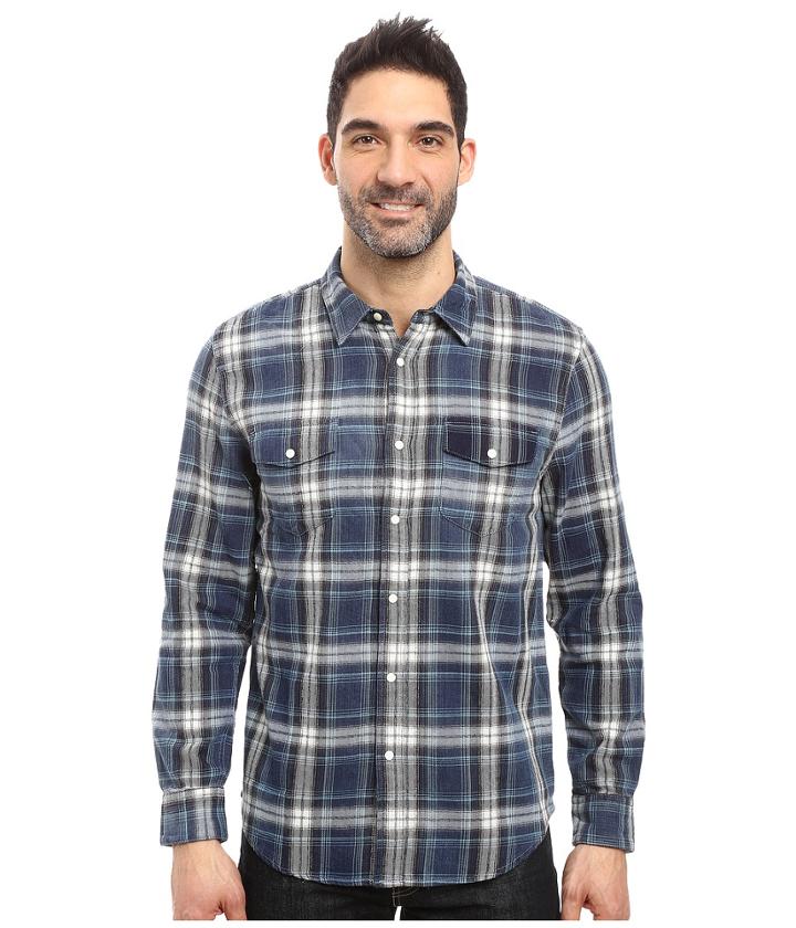 True Grit - Summit Plaid Two-pocket Western Shirt With Chambray
