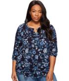 Lucky Brand - Plus Size Floral Vines Top