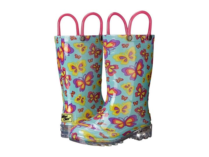 Western Chief Kids - Flutter Fierce Lighted Rain Boot