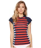Tommy Hilfiger - Indy Stripe Short Sleeve Rash Guard