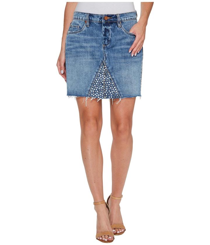 Blank Nyc - Denim Studded Skirt In Way Back When