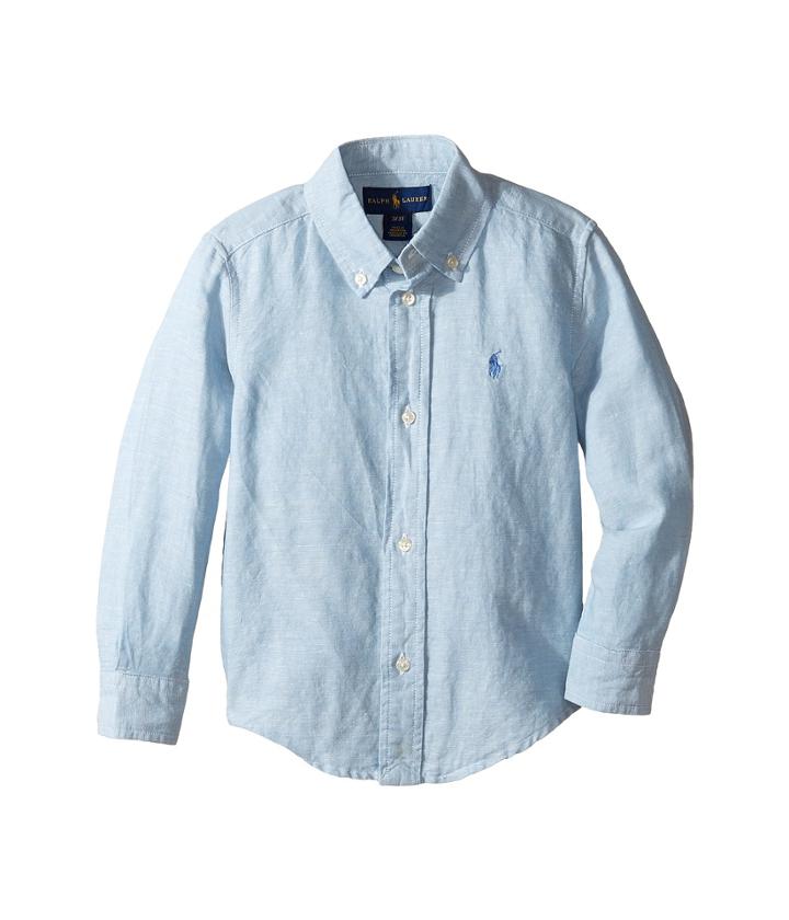 Polo Ralph Lauren Kids - Linen Chambray Long Sleeve Button Down Shirt
