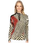 Jamie Sadock - Blow Fish Print Crunchy Long Sleeve Top
