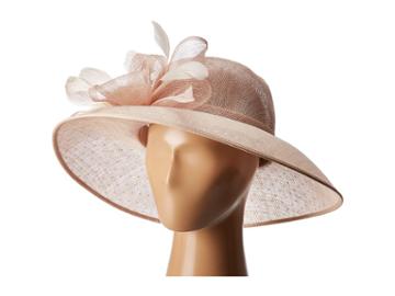 San Diego Hat Company - Drs1013 Derby Sinamay Dress Hat With Flocked Dot Brim